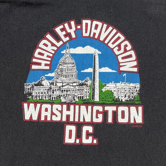 VTG Harley-Davidson 1997 Rolling Thunder X Washington DC Black T-Shirt Sz Large - Picture 3 of 4